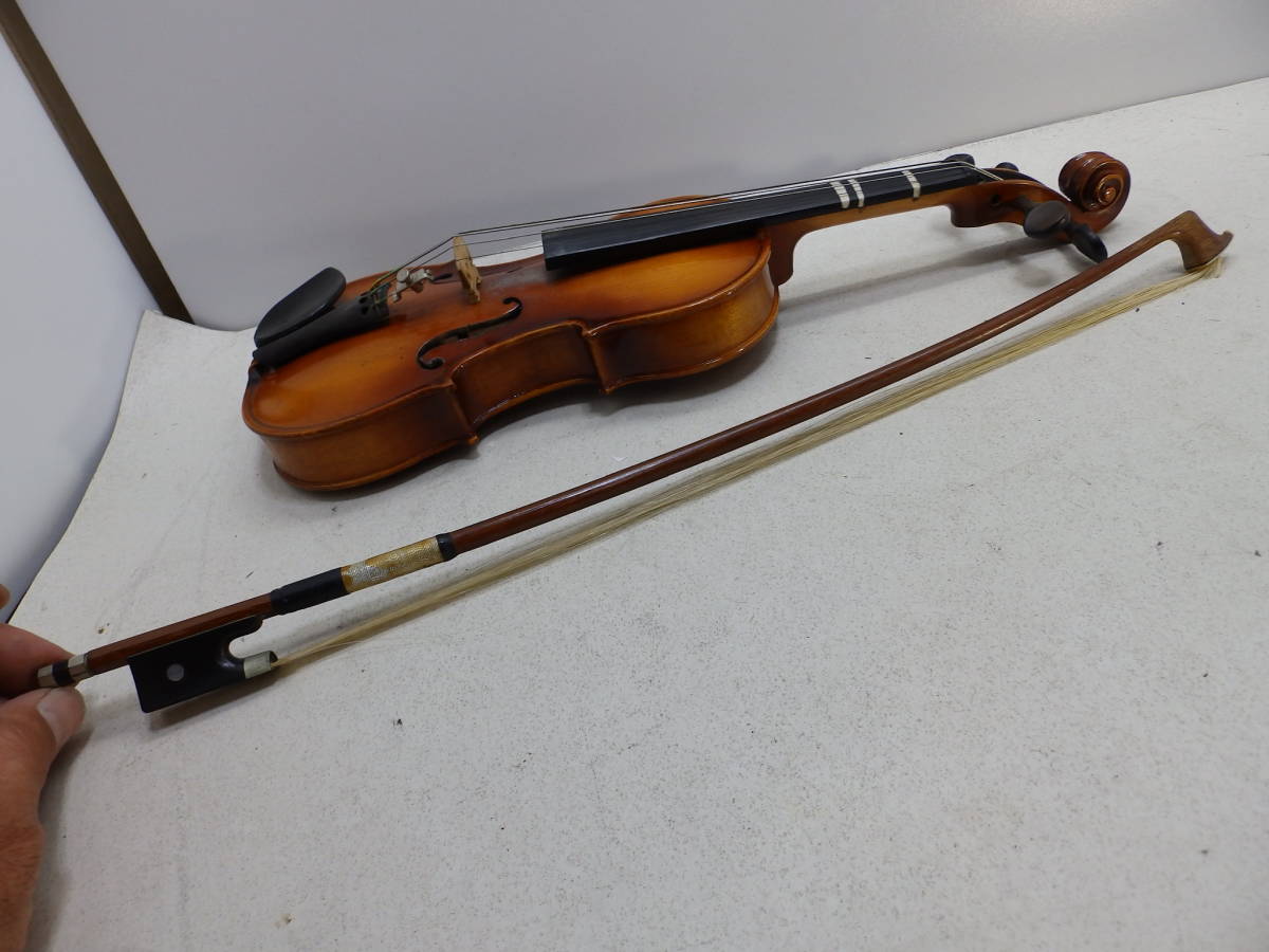 kiso suzuki Violin バイオリン Copy of Antonius Stradivarusl f20 anno1972 1/10 japan No8 全長39cm 弓45.5cm(37.5cm) 中古！_画像4