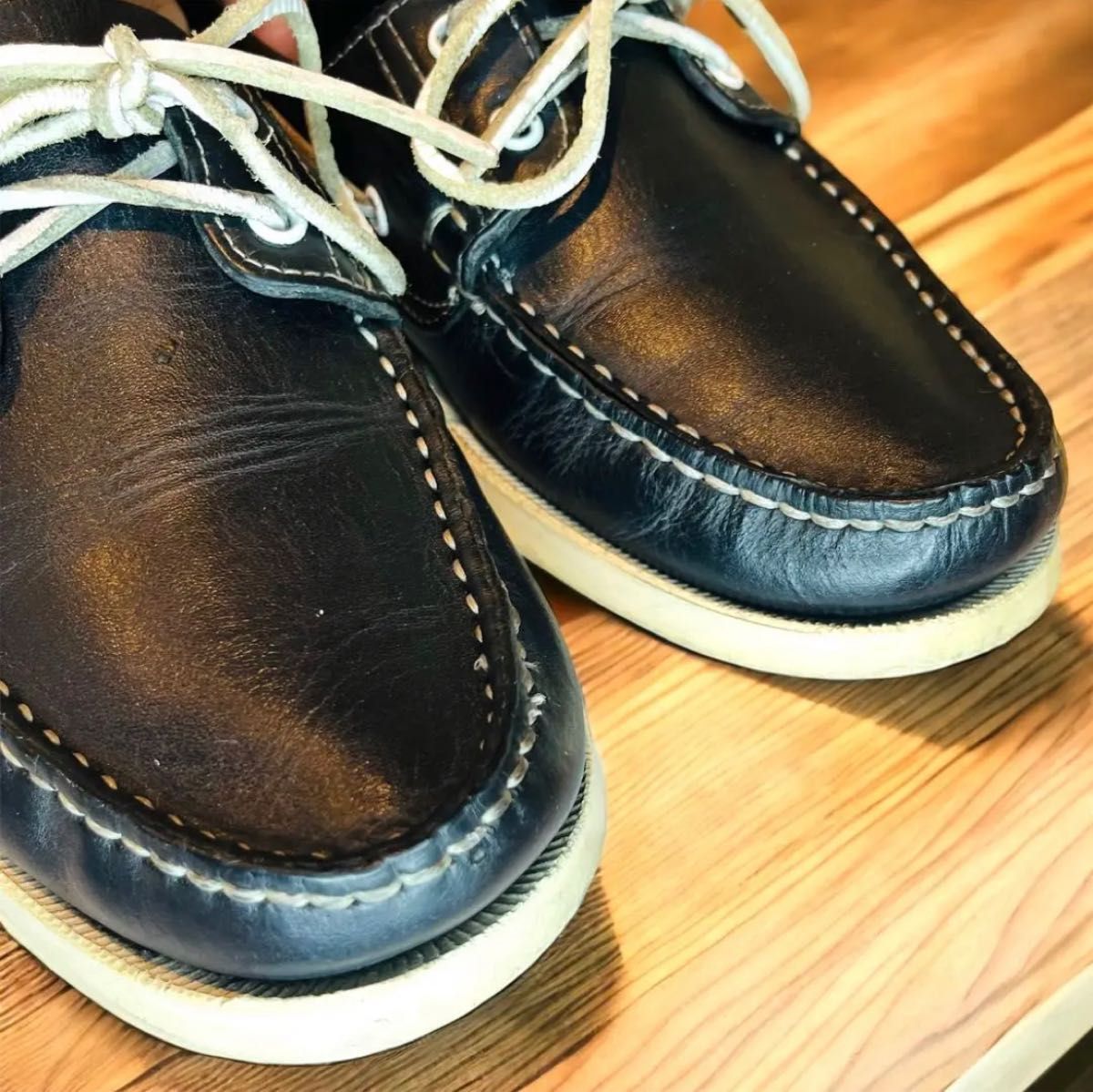 パラブーツ デッキシューズ バース BEAMS別注モデル 濃紺 UK8 26cm Paraboot