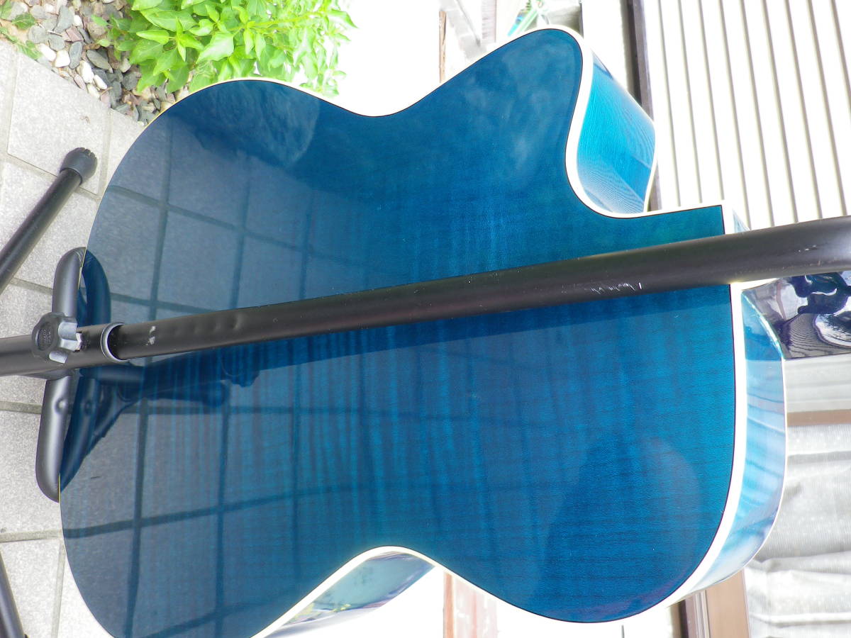 K.Yairi WY-2M BL electric acoustic guitar used beautiful goods ( body attaching root . just a little painting with defect )Fishman Rare EARTH SINGLE COIL attaching 