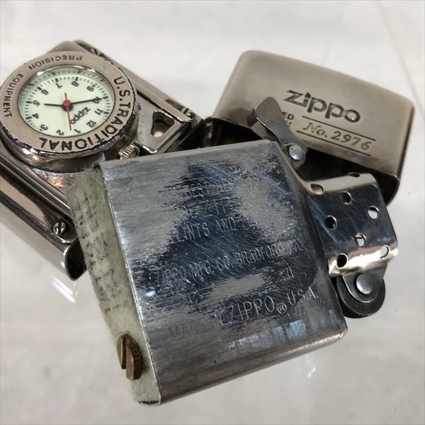 ZIPPO ジッポ 2002製 シリアルナンバー有 時計付き U.S.TRADITIONAL オイルライター MU632023060809_画像8
