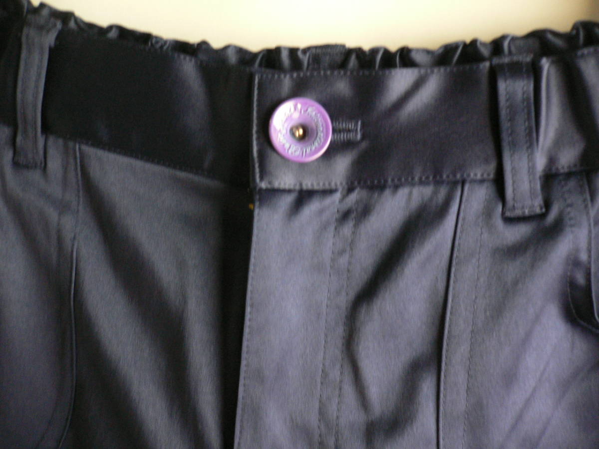  new goods DEBUTTO dark blue LL( debut ) stretch satin pants spangled beautiful eyes 13 number 