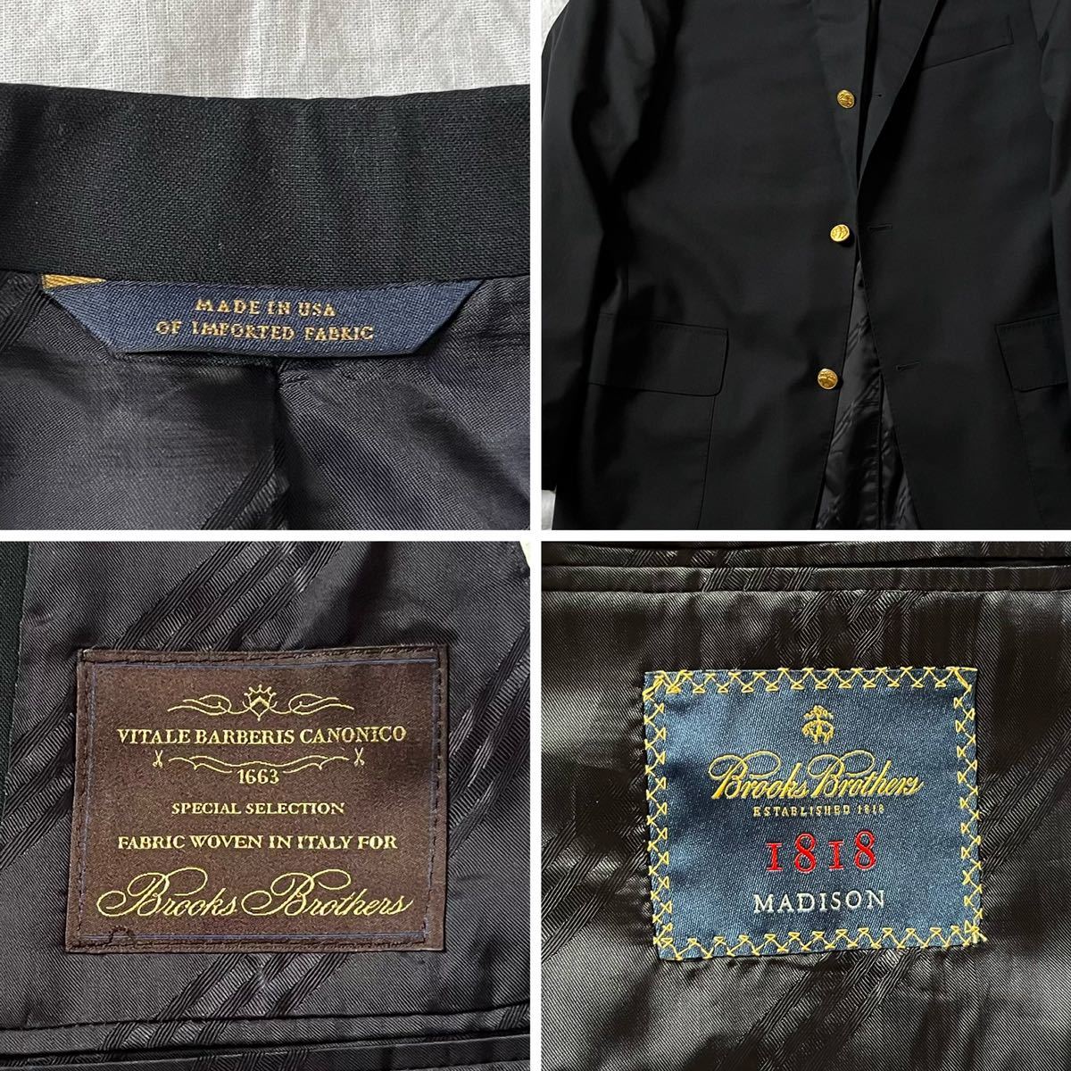 新品 USA製 Brooks Brothers ネイビー ブレザー Madison 新品 USA製 Brooks Brothers ネイビー ブレザー Madison