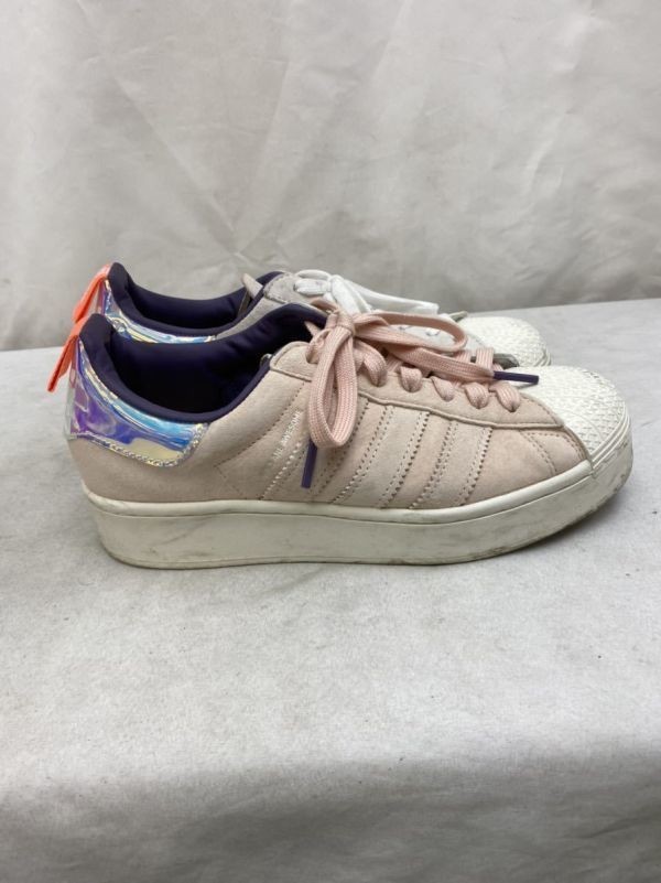 adidas Adidas 24.5cm white pink SUPERSTAR PLATEAU super s tarp la Turow cut sneakers FW8084 1209000011514