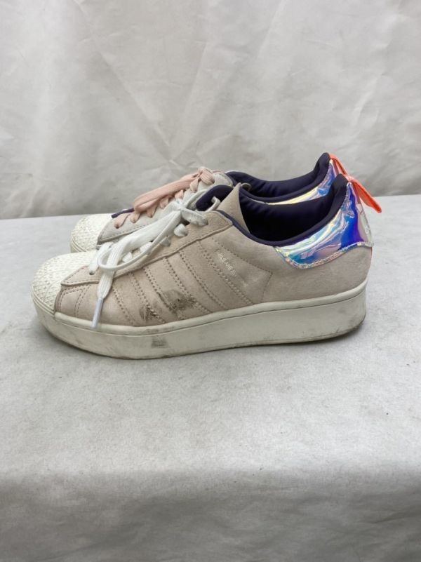 adidas Adidas 24.5cm white pink SUPERSTAR PLATEAU super s tarp la Turow cut sneakers FW8084 1209000011514