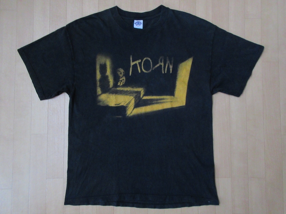 00´s メキシコ製 Korn イラスト Tシャツ L 黒 コーン ヘヴィ ロック
