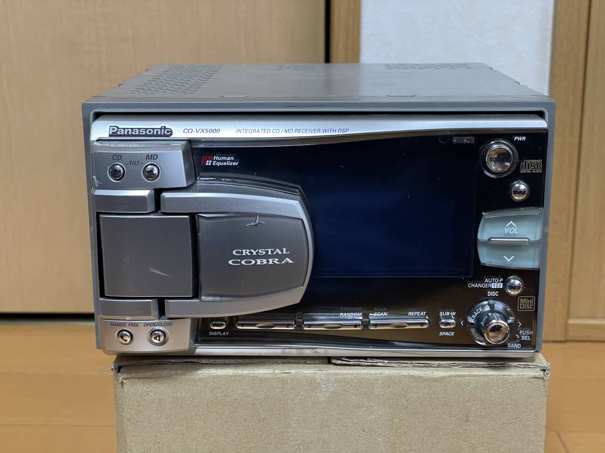  редкий рабочий товар * Panasonic производства 2DIN CD/MD панель CQ-VX5000D рабочее состояние подтверждено осмотр /TX5500/VX5500