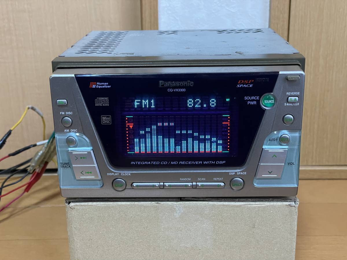  редкий рабочий товар * Panasonic производства 2DIN CD/MD панель CQ-VX3300D рабочее состояние подтверждено 