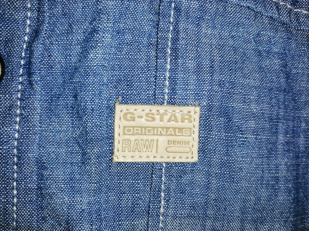 美品/G-STAR RAW/ジースターロウ/デニム/シャツ/トップス/メンズ/半袖/ジージャン_画像4