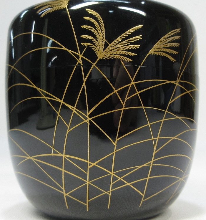 F2672】茶道具 蒔絵師 筑城筑良 螺鈿細工 秋草ニ虫 大棗 青貝 F2672】茶道具 蒔絵師 筑城筑良 螺鈿細工 秋草ニ虫 大棗 青貝