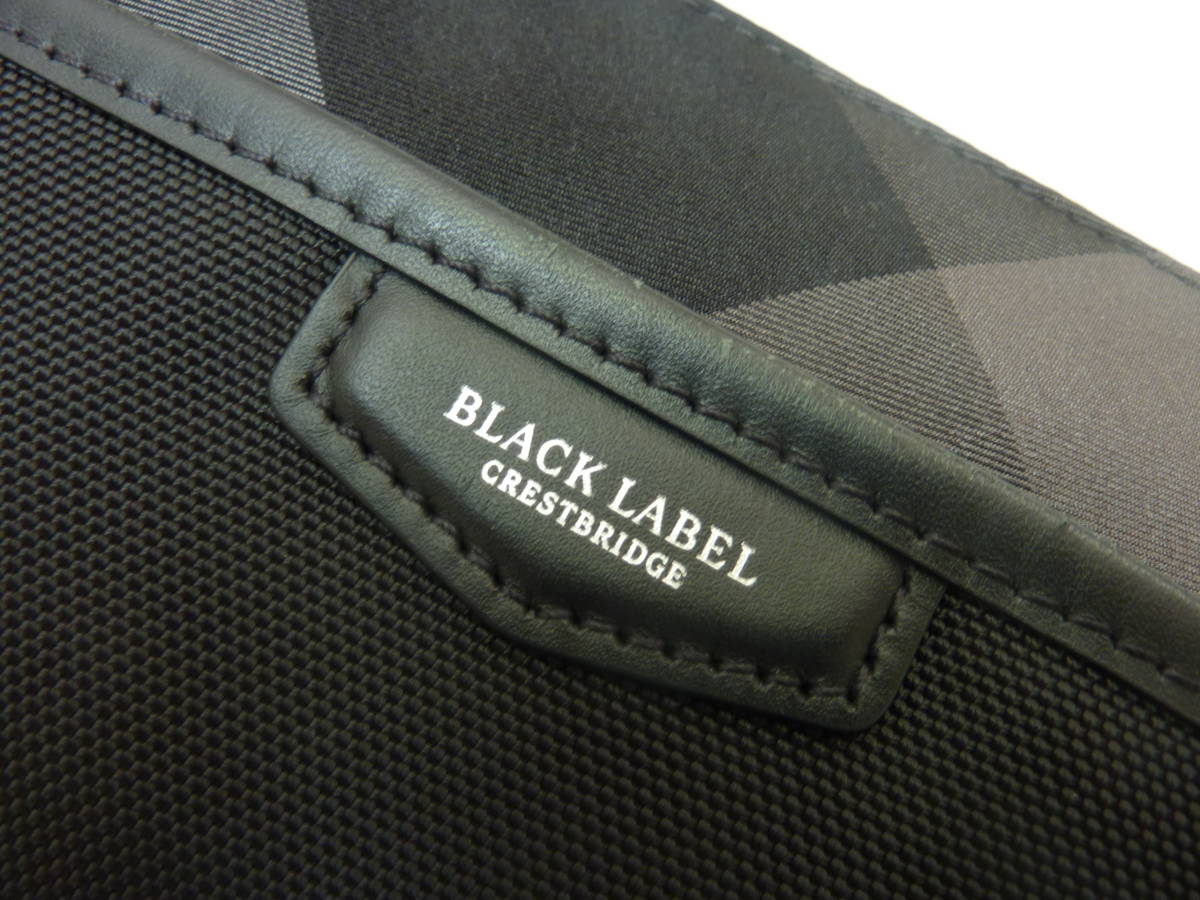  нынешний модель новый товар BLACK LABEL CRESTBRIDGE Black Label k rest Bridge CB проверка сумка на плечо черный немного есть перевод 