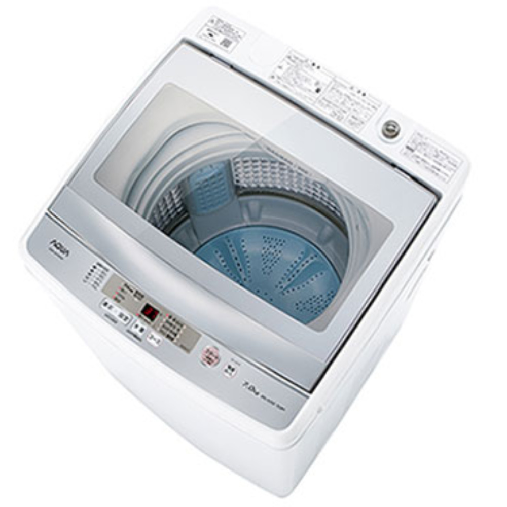 AQUA アクア 洗濯機 全自動電気洗濯機 7.0kg AQW-GS70H ホワイト 2019年製 簡易乾燥機能付 一人暮らし 洗浄・除菌済み
