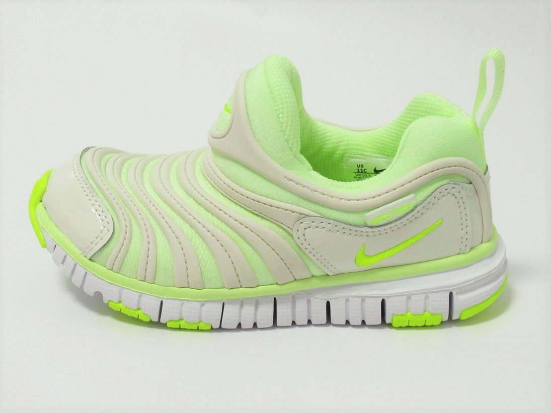 NIKE DYNAMO FREE PS 黄色 ボルト 21cm ナイキ ダイナモ フリー キッズ スリッポン 運動靴 イエロー 蛍光黄色 343738-704_画像4