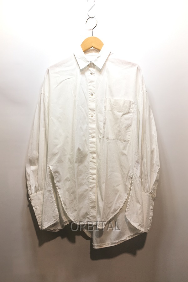 人気ブランドの 経堂) ENFOLD エンフォルド 22SS SOMELOS スカラップAラインSHIRT シャツ ホワイト 38 M 定価￥31,900- Mサイズ