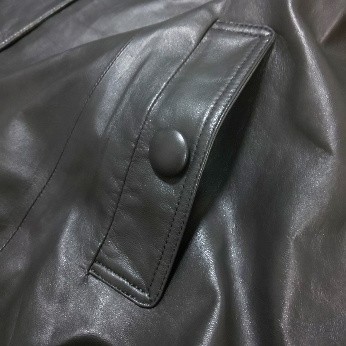 【極美品/希少】Leilian レリアン ラムレザーコート レザージャケット 革ジャン 羊革 ブラック 黒 11/L レディース