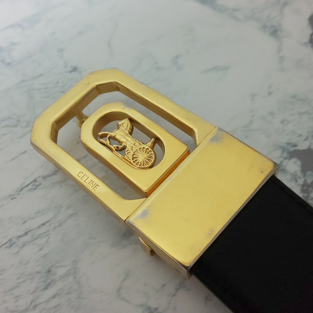美品/希少】OLD CELINE セリーヌ ヴィンテージ 馬車バックル 美品/希少】OLD CELINE セリーヌ ヴィンテージ 馬車バックル