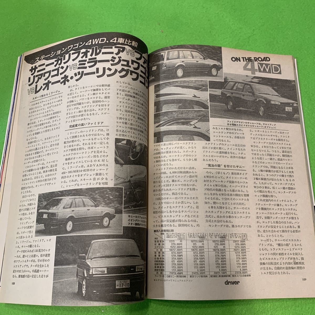 ドライバー★昭和62年8月5日号★4WD 8車フルテスト★アルシオーネVX★オートマチック車完全使いこなし術★セドリック★グロリアの画像8