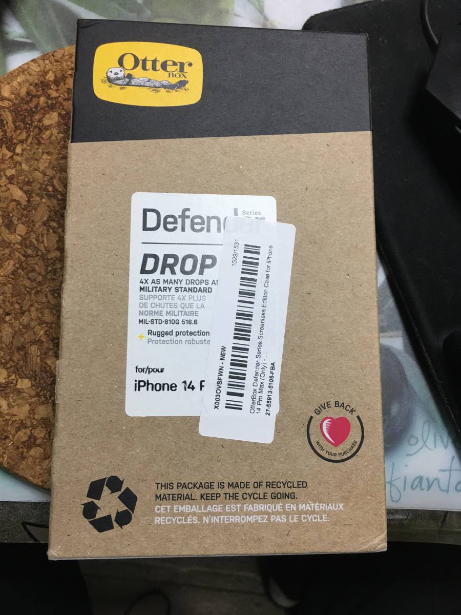 iPhone 14 PRO MAX (6.7 インチ) 対応 OtterBox DEFENDER シリーズ スクリーンレス エディション ブルースエードシューズ B4 (ブルー)_画像10