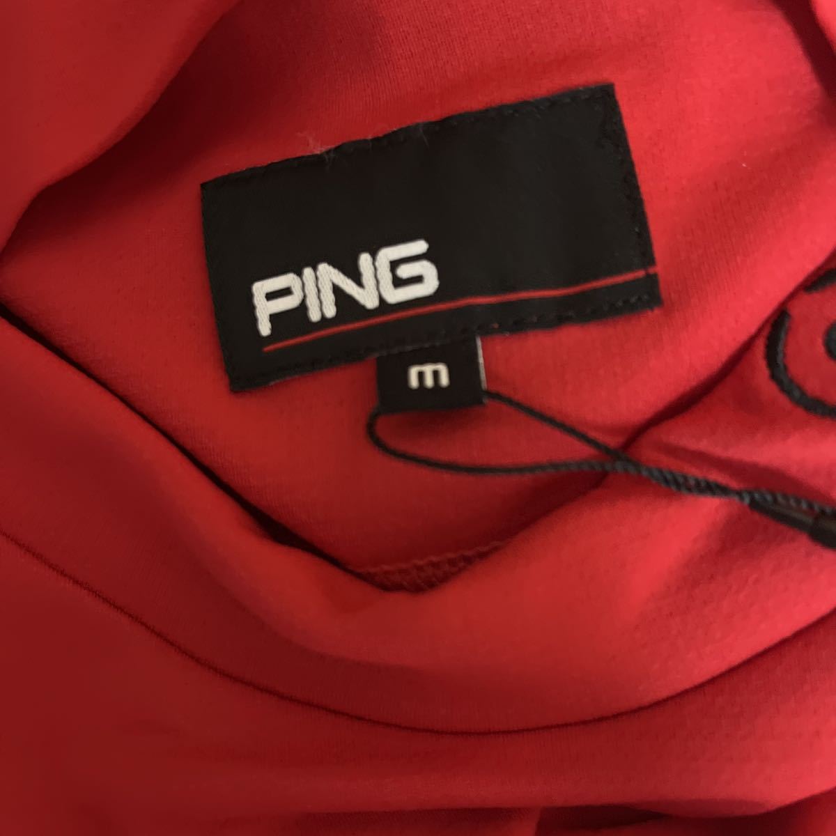 ピン PING メンズ ゴルフウェア ハイネックシャツ PPトリコット RED レッド 赤 Mサイズ 半袖 Tシャツ ピン PING メンズ ゴルフウェア ハイネックシャツ PPトリコット WH M