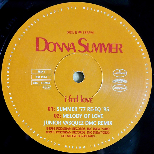 Donna Summer I Feel Love 問答無用のクラブアンセムのハウスリミックス集！忠実なリ・エディット的「SUMMER 77 RE-EQ 95」収録！_画像3