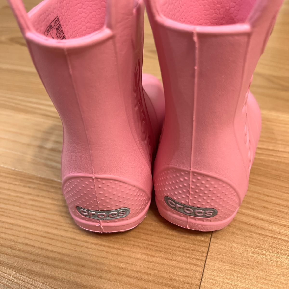 レインブーツ crocs クロックス 長靴 ピンク 美品 梅雨 雨 15cm c7