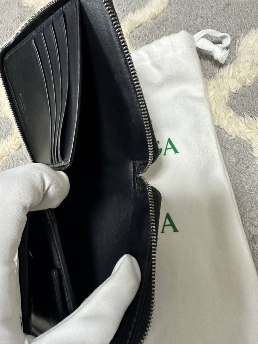 美品 BOTTEGA VENETA ボッテガ・ヴェネタ コンパクトジップアラウンド