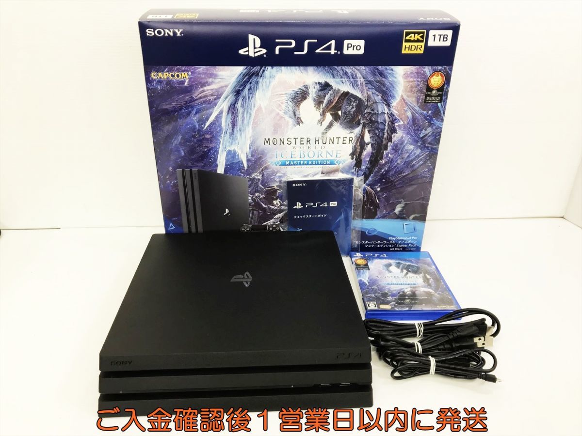 【】PS4 Pro 本体 モンハン ワールド: アイスボーンマスターエディション CUHJ-10032 初期化/動作確認済 G01-023kk/G4