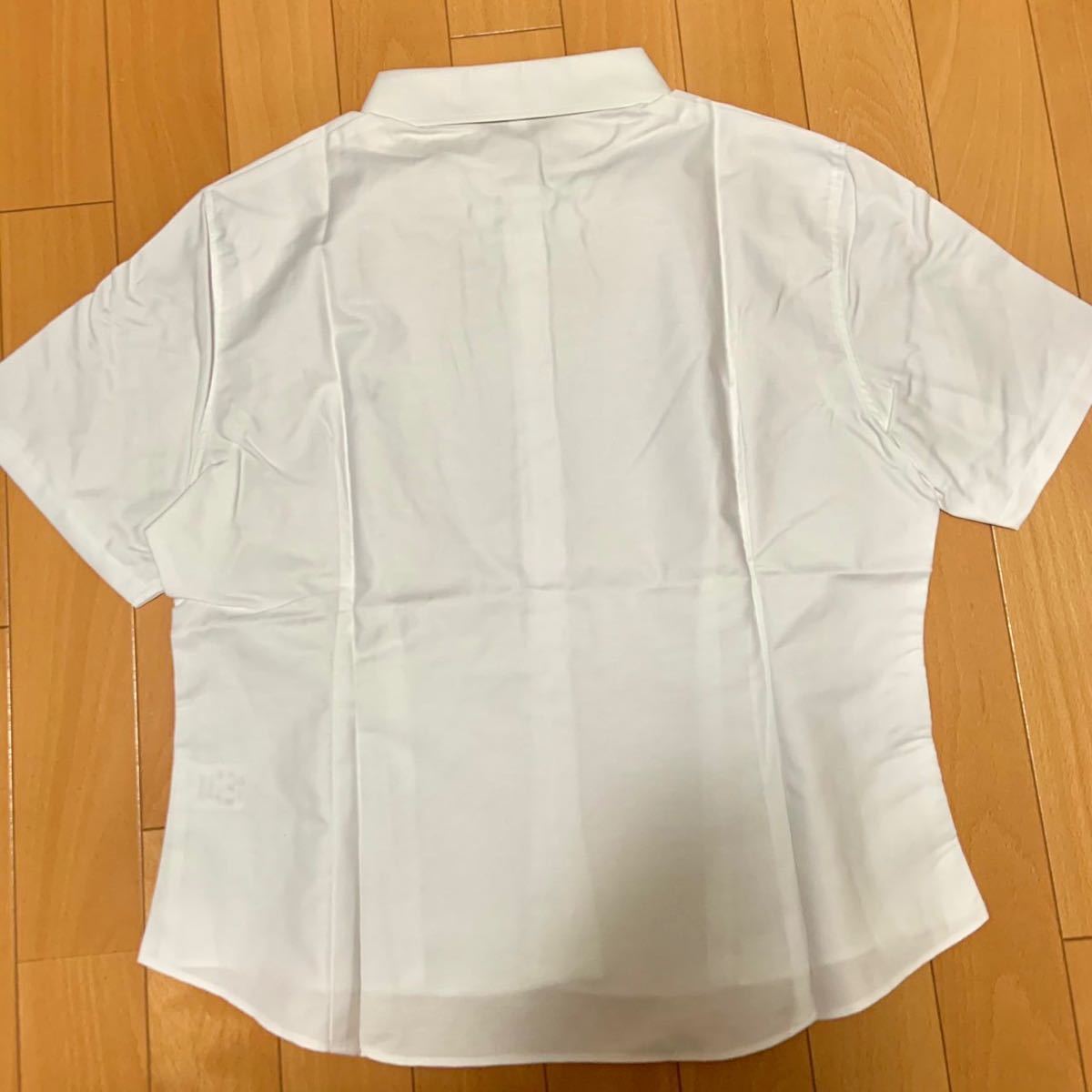 未使用 ELLE エル ECOLE 半袖 ボタンダウンシャツ サイズ13 胸囲88 ワンポイント 刺繍 ホワイト 白 シャツ メンズ 紳士 トップスの画像4