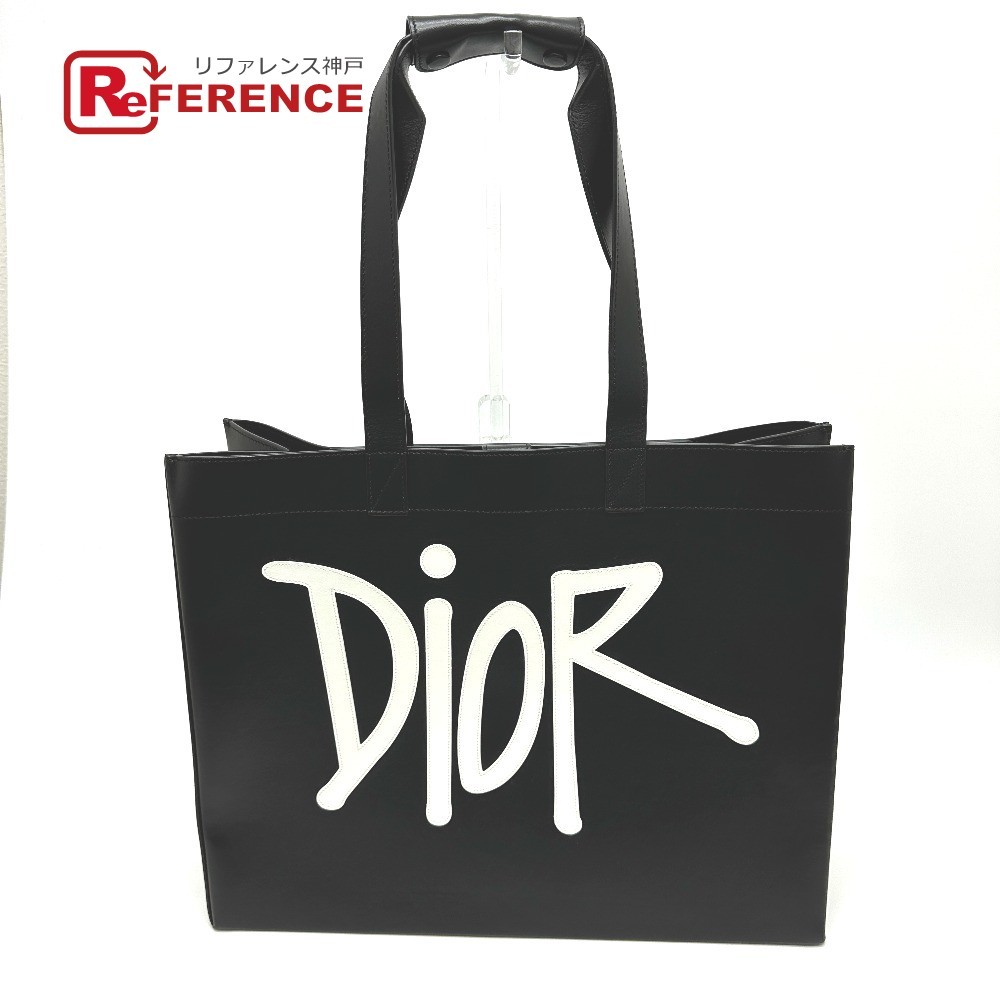 最高級 Dior ディオール メンズ【中古】 ブラック レザー トートバッグ