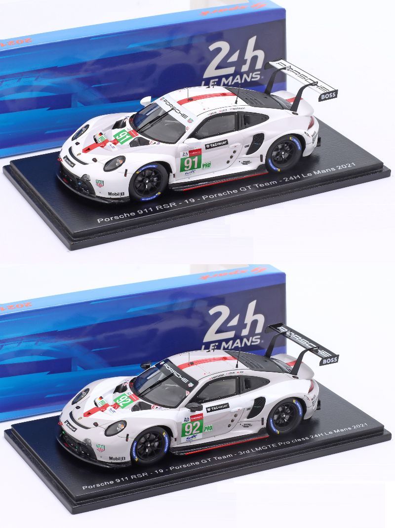 Spark スパーク 1/43 Porsche ポルシェ 911 RSR-19 Porsche GT-Team 24h LeMans 2021 ２台セット