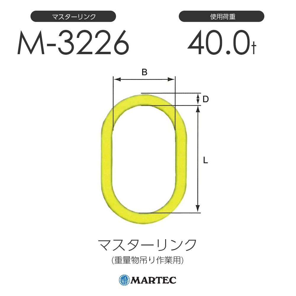 メーカー包装済】 M3226 マーテック マスターリンク 使用荷重40.0t M