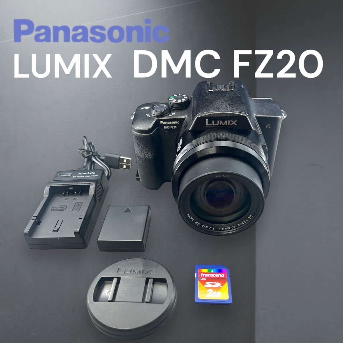 Panasonic LUMIX DMC-FZ 20-K （ブラック）LEICA Vario-Elmarit 12X ズームレンズ 完動美品 返品可_画像9