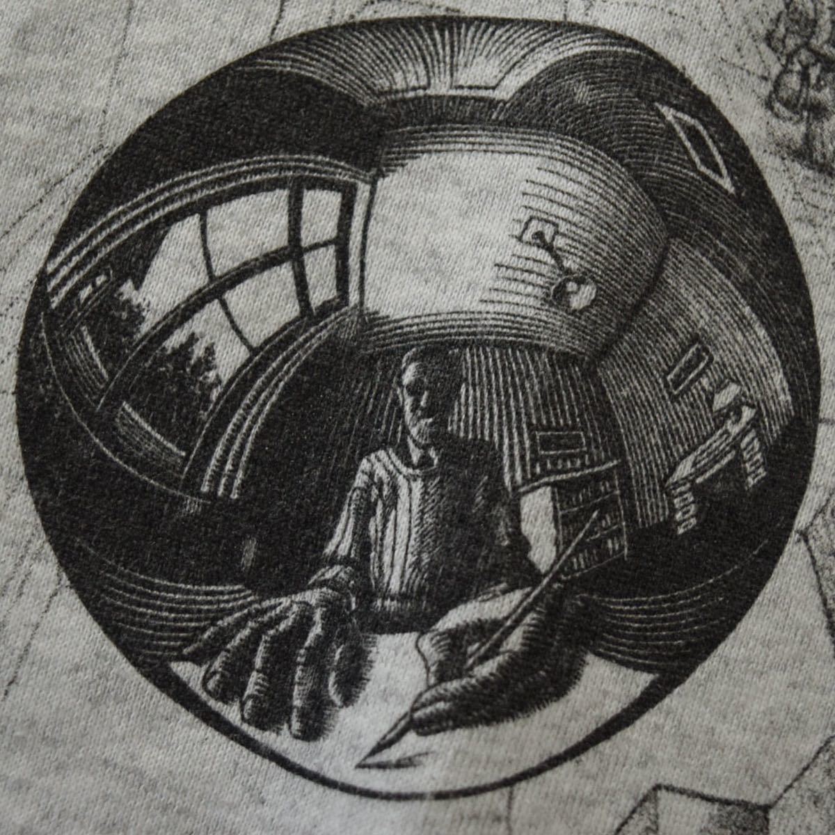 希少【90s M C Escher ヴィンテージ マルチプリント スウェット 希少【90s M C Escher ヴィンテージ マルチプリント スウェット