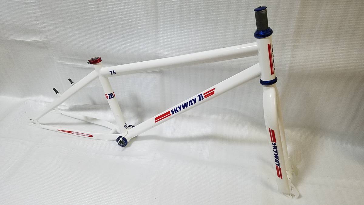 *SKYWAY TA XL24 -inch Cruiser frame & Fork white CHRIS KING head PROFILE* inspection )OLD BMX SKYWAY REDLINE OAKLEY