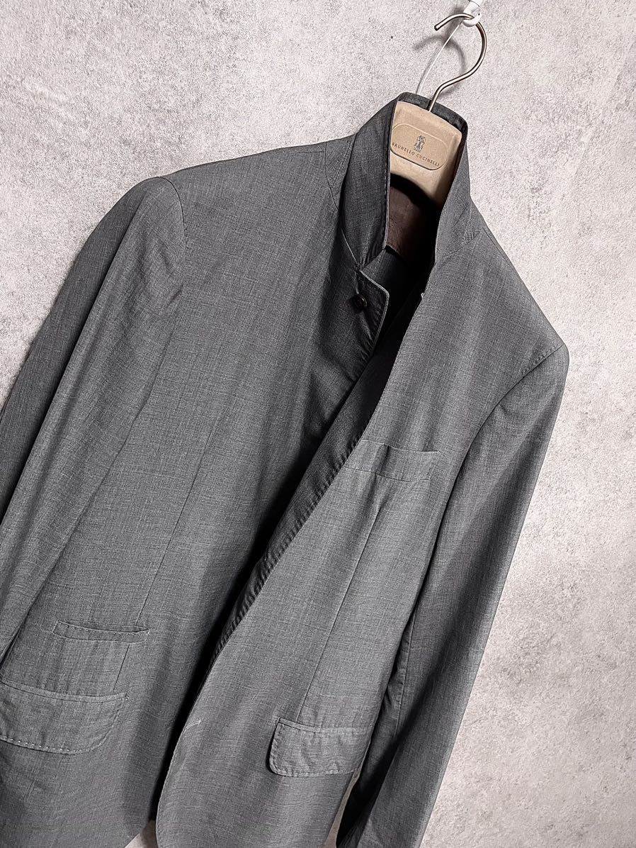 【BRUNELLO CUCINELLI】定価¥523,600 ウールシルク最高級ジャケット　ブルネロクチネリ　44 イタリア製　テーラードジャケット_画像8