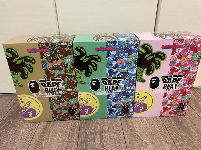 3色セット BE@RBRICK Steven Harrington BAPE(R) SHARK 100% & 400