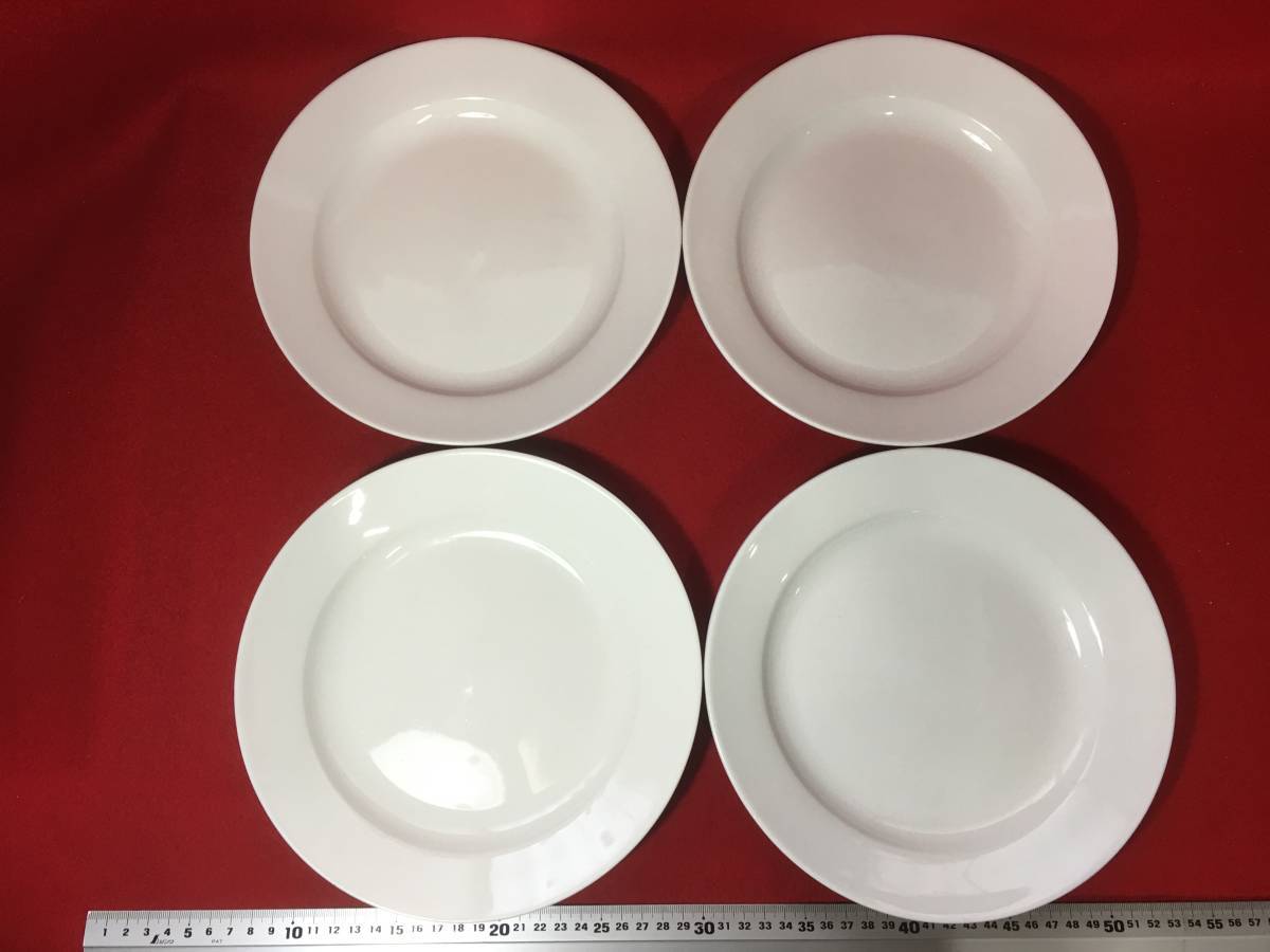 新品 4枚組 Vassano ヴァッサーノ 23㎝ パスタ皿 ミート皿 LIBERTA アーティスティック テーブルウエアー プレート 中皿 白色 陶器 洋食器の画像1