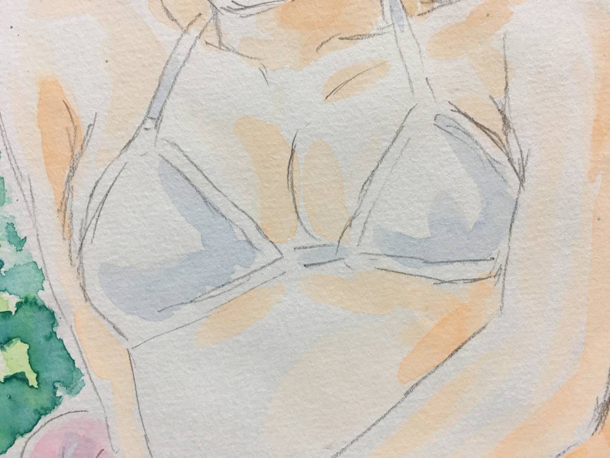  height . cotton plant . height .... chopsticks cotton plant . manga house genuine work autograph . watercolor painting portrait painting handwriting picture . face . picture original picture illustration .te sun young lady swimsuit . poetry beautiful person 