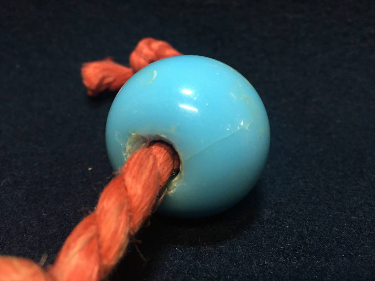 a dog sphere Edo sphere era thing .. sphere a dog peace sphere tonbodama dragonfly sphere circle sphere . tighten netsuke key holder strap part removing turquoise blue manner .