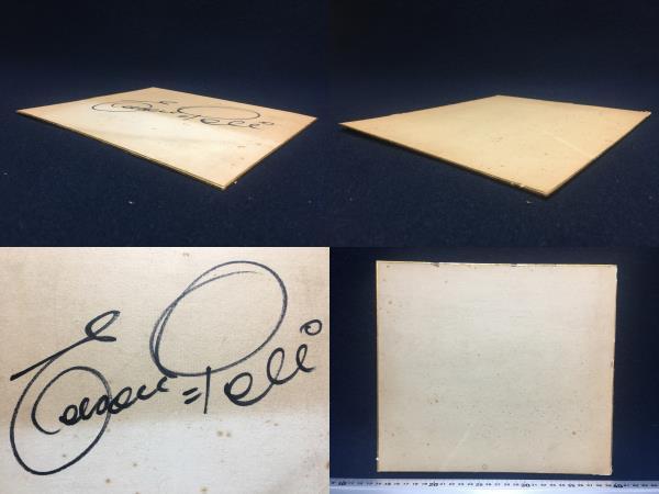  former times old used goods Pele Pele san autograph autograph square fancy cardboard soccer. king BRAZIL Brazil representative player selection son rare article Ed son Pele 