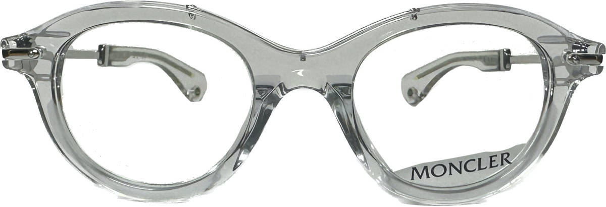 処分価格 Moncler メガネ 正規新品 モンクレール 透明シルバー MC513 07 イタリア製_画像2