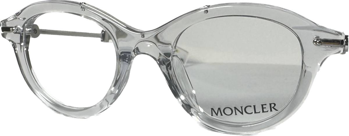 処分価格 Moncler メガネ 正規新品 モンクレール 透明シルバー MC513 07 イタリア製_画像3