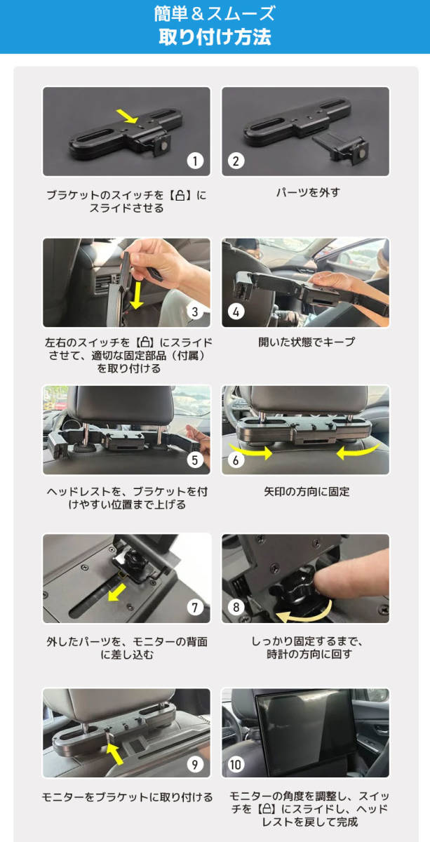 車載用モニター DVDプレイヤー 11.6インチ 大画面 後部座席 車 DVD 車載 IPS 液晶 高画質 モニター