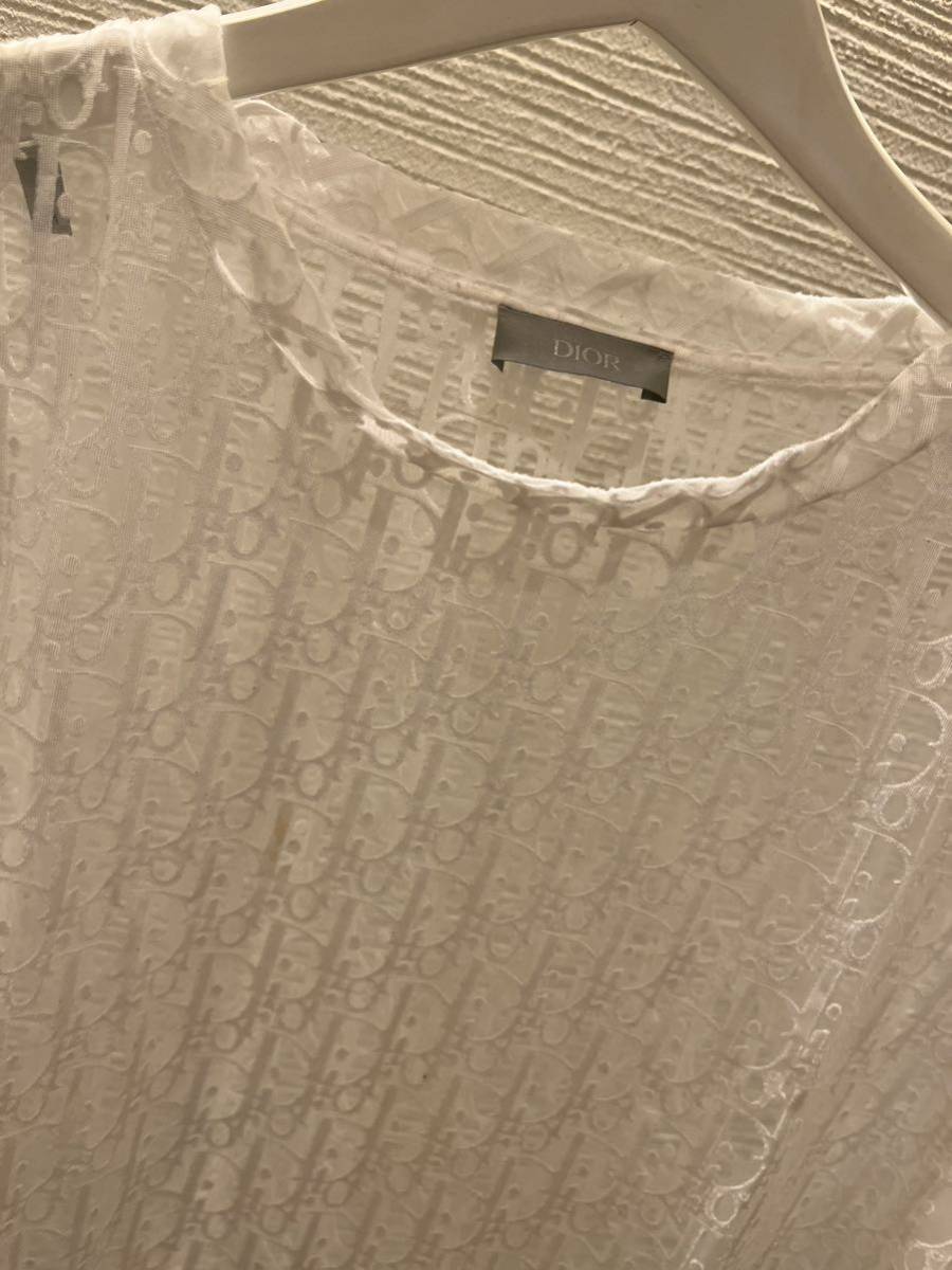 21SSディオール オブリーク総柄 シースルーTシャツ 半袖 21SSディオール オブリーク総柄 シースルーTシャツ 半袖