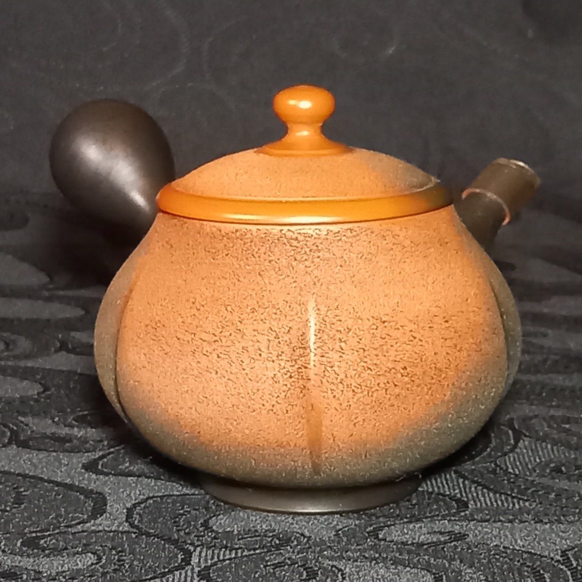 常滑焼 桜山造 「水上清」茶注 横手急須 寿桃壺/ 茶道具 煎茶道具 急須