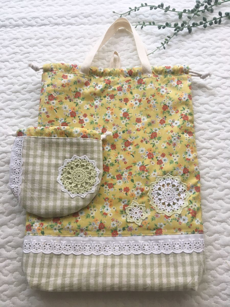 〓SALE〓リバティ調ピスタチオ花柄巾着袋2点セット 体操服お着替え上履き入 ハンドメイド 入園入進学 ピスタチオ|PayPayフリマ ピスタチオ巾着袋2点セット♪体操服お着替上履き入れ入♪ハンドメイド♪入園入進学