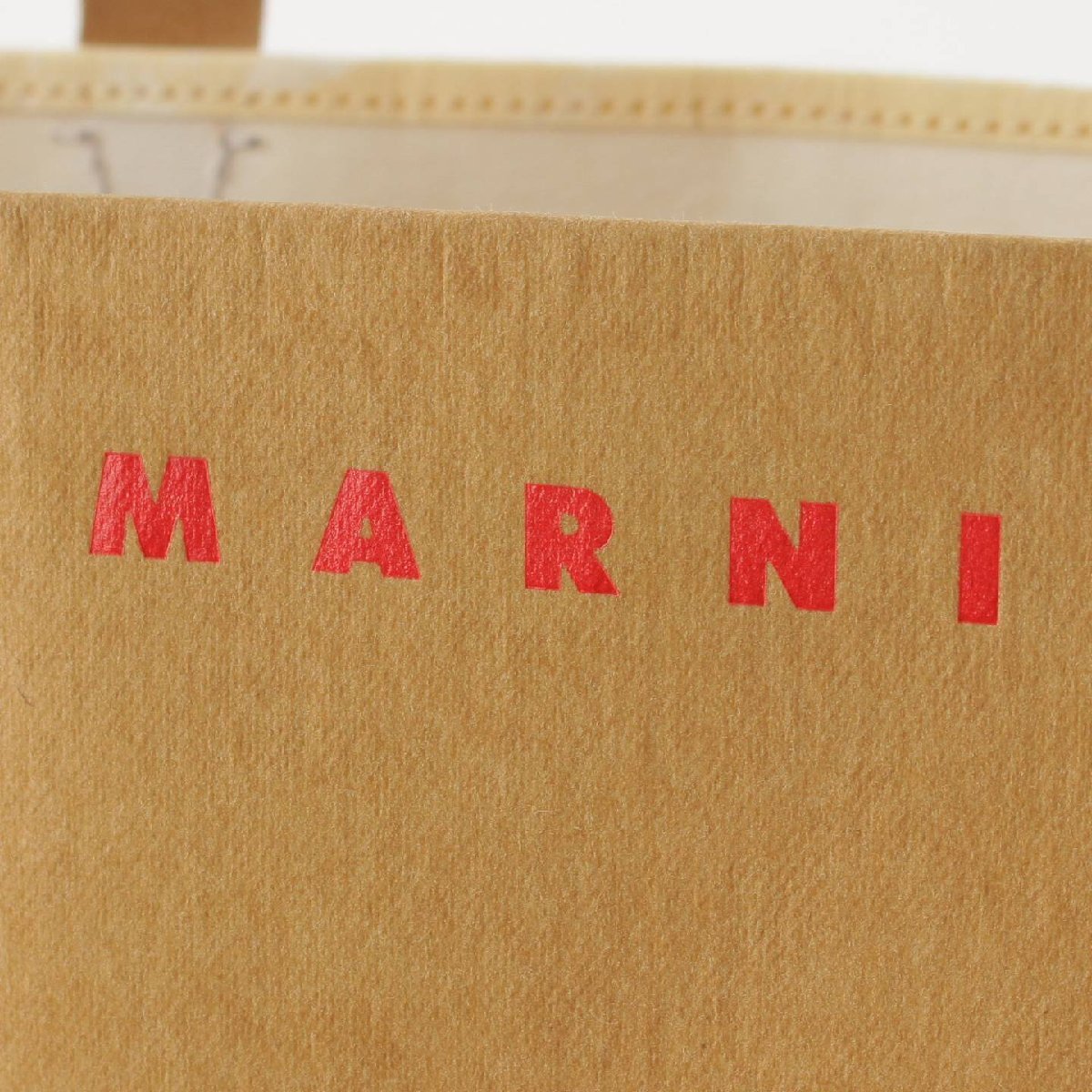 【マルニ】Marni セルロース プリント ペーパー トートバッグ SHMPQ10A08 ベージュ 【中古】【正規品保証】183354の画像7