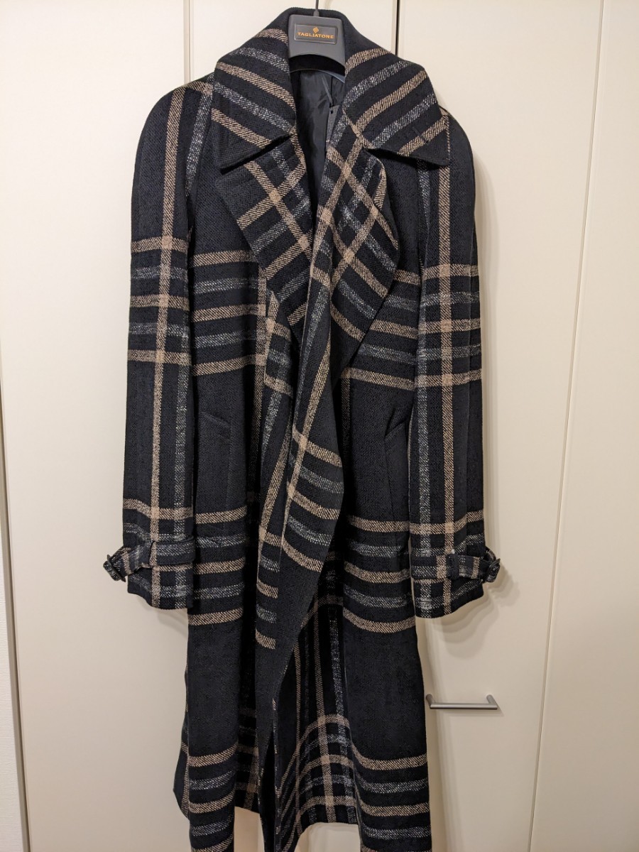 【高額売筋】 Tagliatore BALDWIN ラップコート ブラックチェック Mサイズ 【高額売筋】 Tagliatore BALDWIN ラップコート ブラックチェック Mサイズ