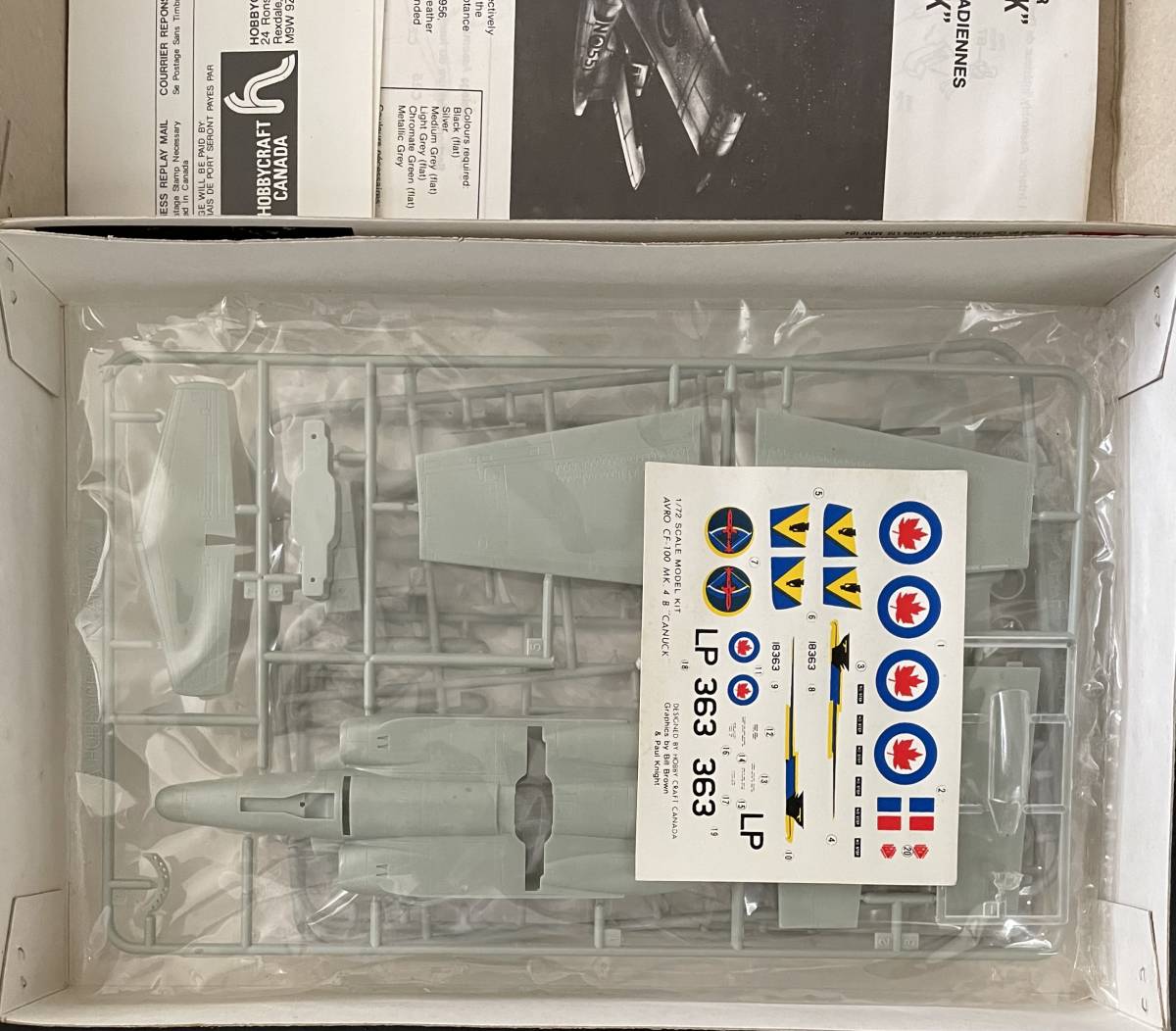 送料510円〜 希少 未使用品 HOBBY CRAFT ホビークラフト 1/72 カナダ軍 全天候戦闘機 アブロ CF-100 カナック プラモデル_画像4