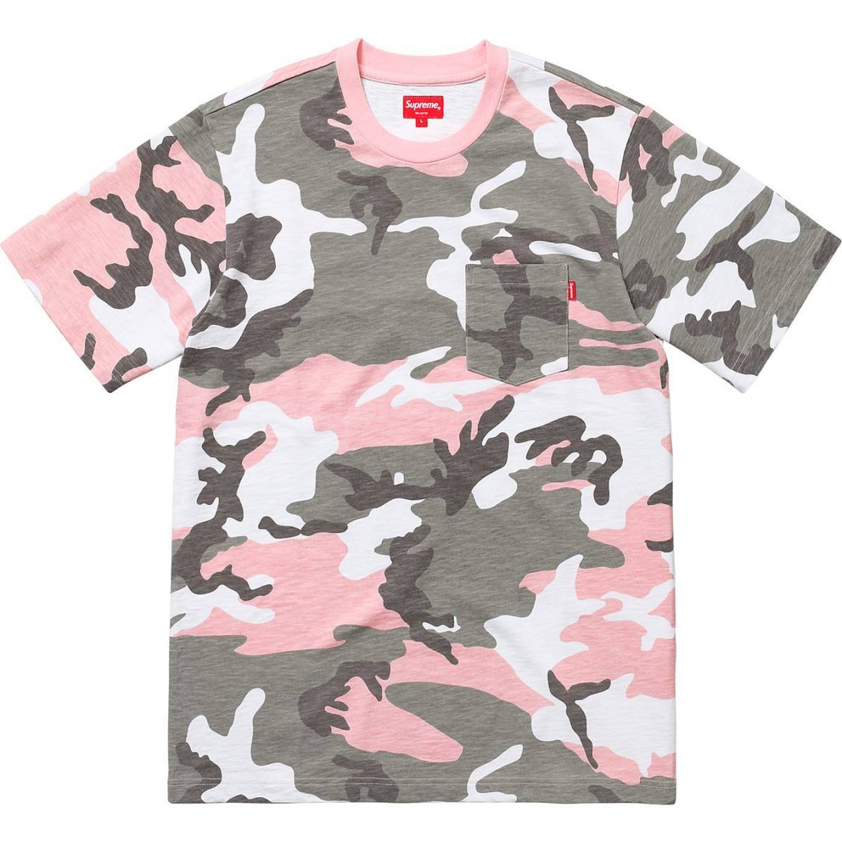 新品 未使用 国内正規品 ◆ Supreme Pocket Tee Pink/ピンク サイズM ピンク迷彩 ニューデザイン ◆ 18ss Week15 代官山店舗購入商品_画像7