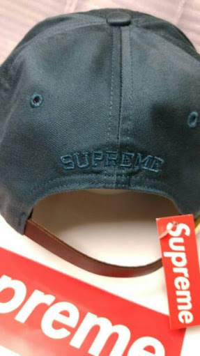 新品 未使用 正規品 ◆ 17AW Supreme Tonal S Logo 6 Panel Cap Slate/スレートグレー タグ付 フランス マレ店舗購入 ◆_画像4